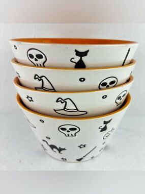 Signature Halloween Ceramic Bowls Set of 4 - So Cute!